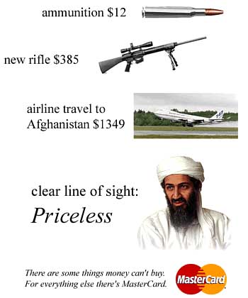 Clear aim for bin Laden is priceless